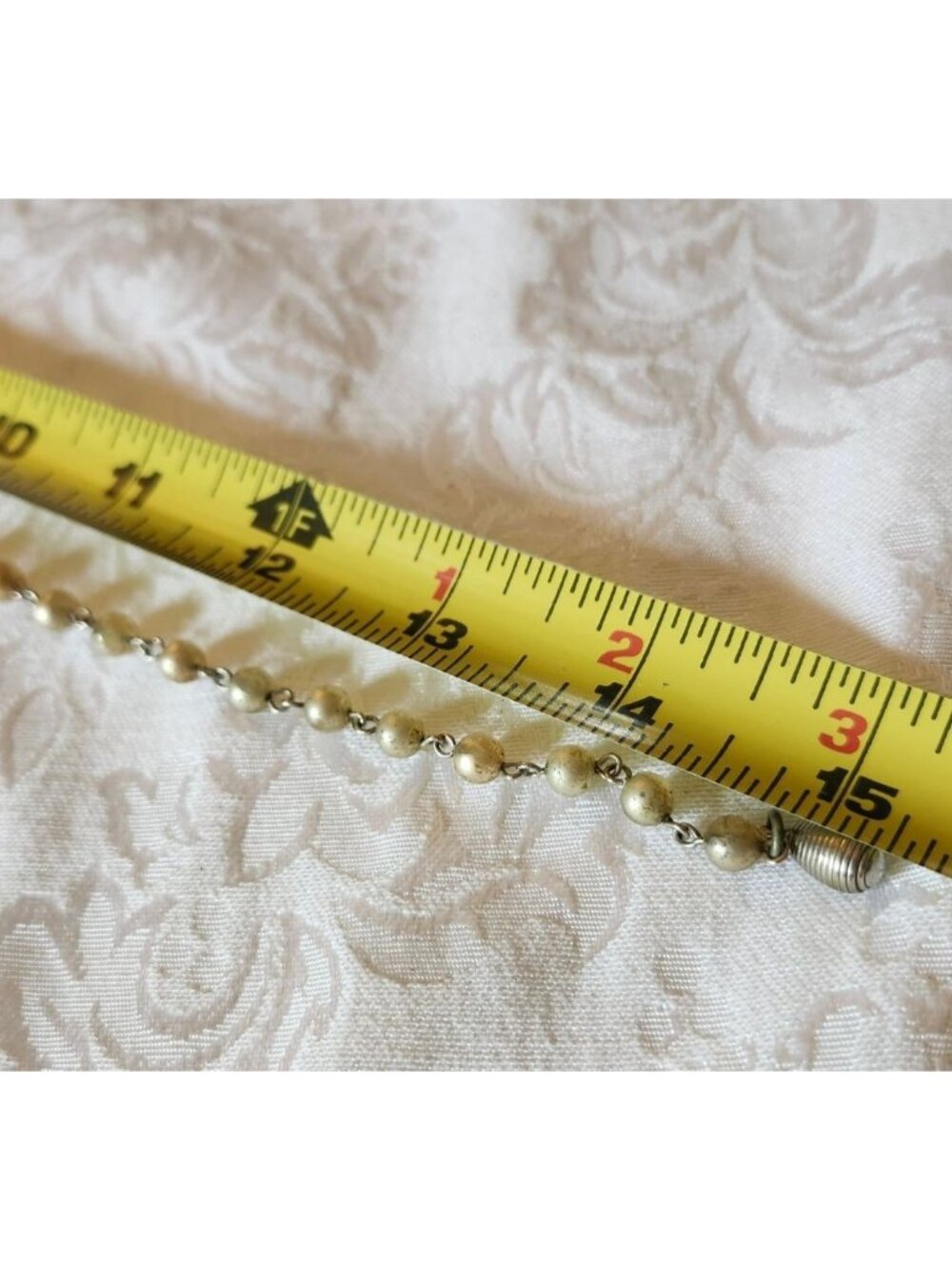 Faux Pearl & Rhinestone Cluster Necklace By Star Vine Design Grapes Leaves MCM V - Picture 6 of 8